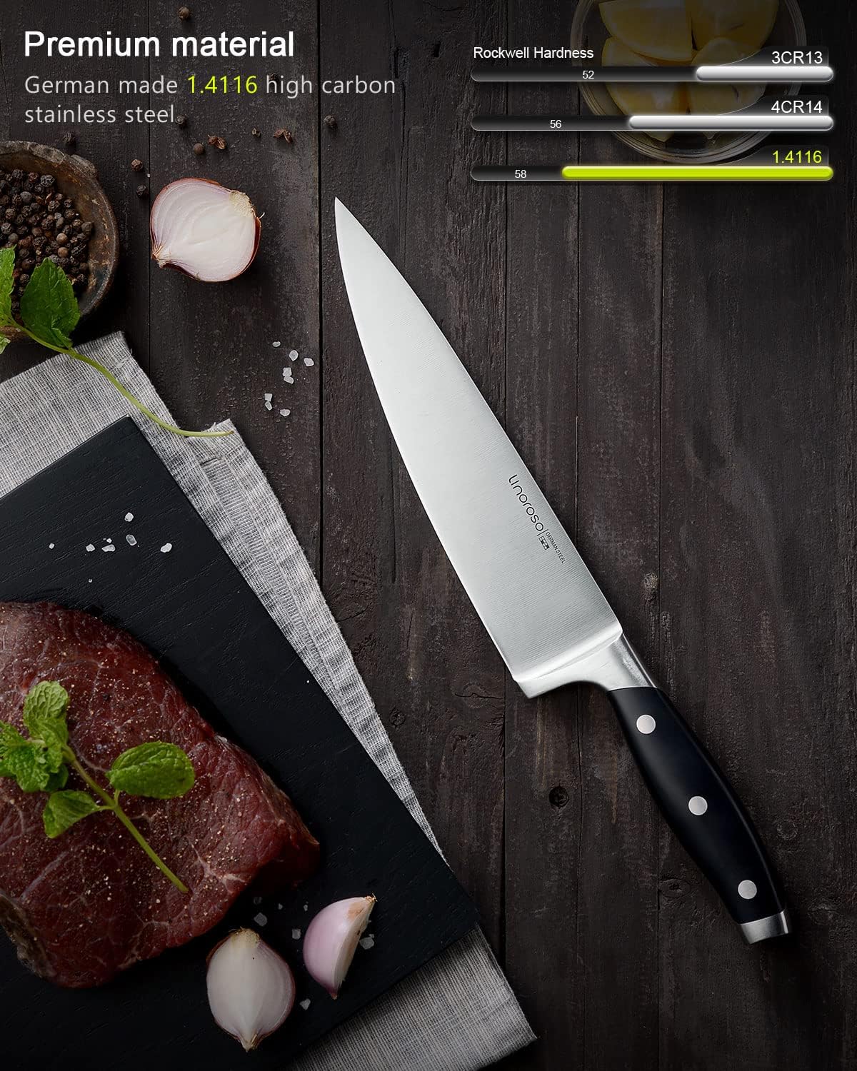 3.5 Inch Paring Knife, Sharp Forged German Stainless Steel Kitchen Knife, Full Tang Small Fruit Knife with Ergonomic Handle, Premium Classic Series with Elegant Gift Box