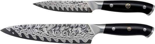 Compass Damascus 2-pc Damascus Chef's Knife Set