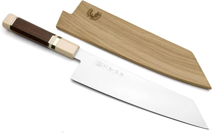 Yoshihiro AUS10 Ice Hardened Stainless Steel Kiritsuke Japanese Chef Knife Rosewood Handle (Blade Length 8.25'' (210mm))