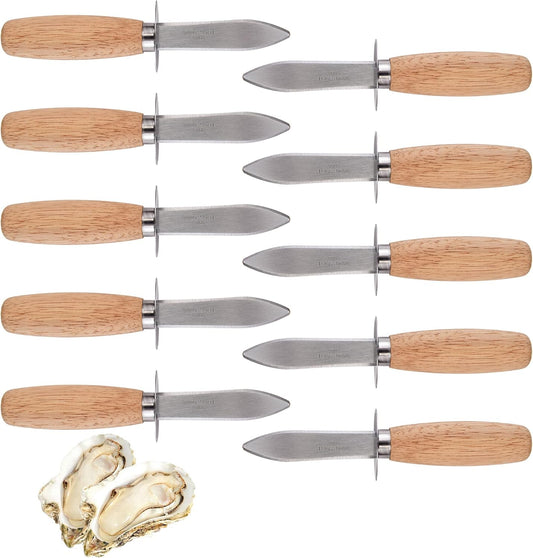 10Pcs Oyster Shucking Knife Bulk, Shucker and Opener Tool