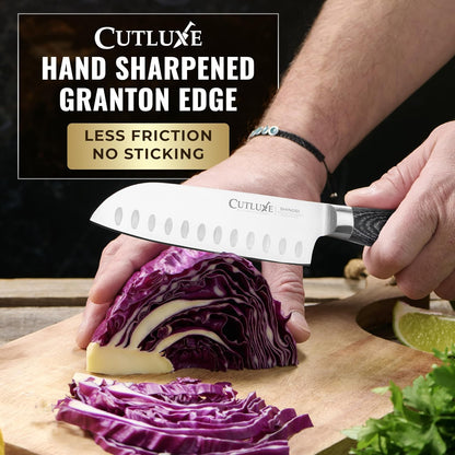 Santoku Knife, 5" Japanese Meat & Vegetable Knife for Chopping