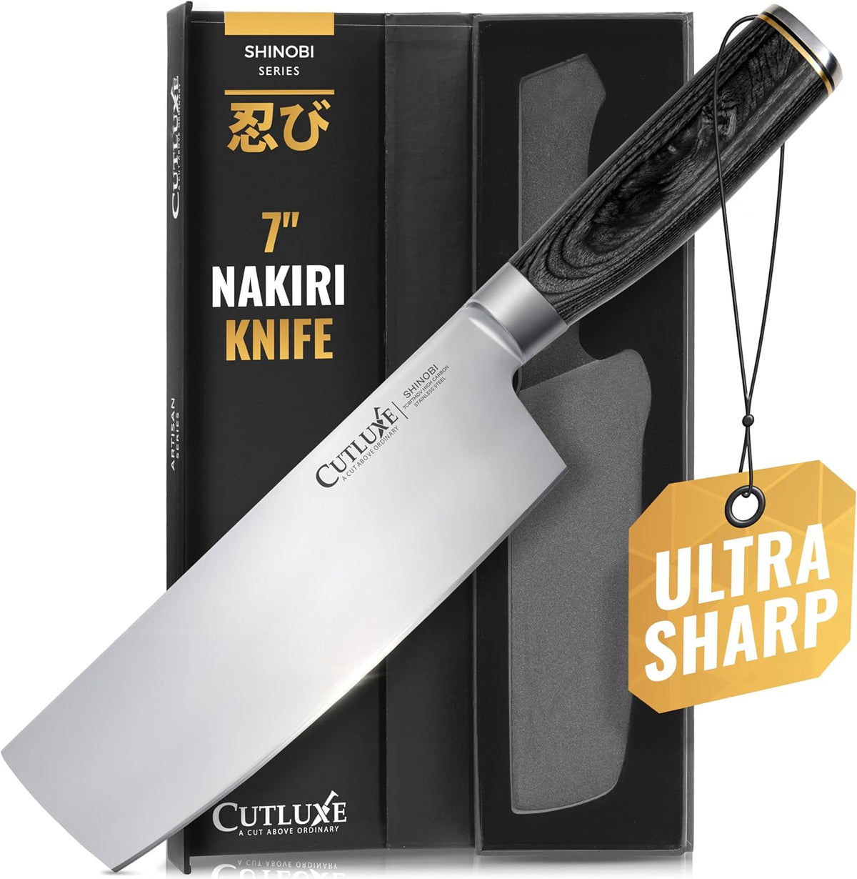 Santoku Knife, 5" Japanese Meat & Vegetable Knife for Chopping