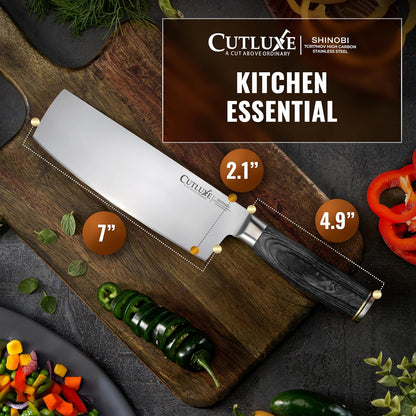 Santoku Knife, 5" Japanese Meat & Vegetable Knife for Chopping