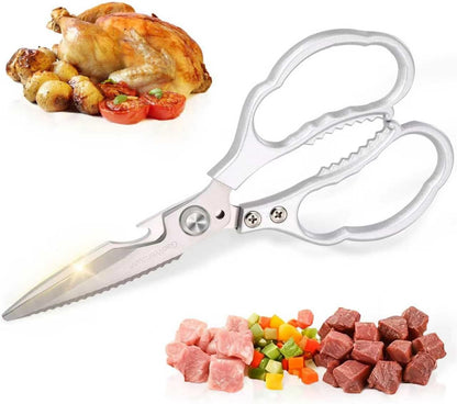 Kitchen Shears & kitchen scissors All Purpose | kitchen gadgets-Heavy Duty Stainless Steel Meat Poultry Food Scissors, Dishwasher Safe for Home and Kitchen Essentials, Utensils, Gadgets, Accessories