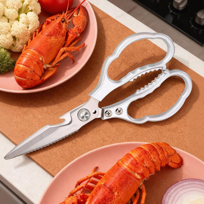 Kitchen Shears & kitchen scissors All Purpose | kitchen gadgets-Heavy Duty Stainless Steel Meat Poultry Food Scissors, Dishwasher Safe for Home and Kitchen Essentials, Utensils, Gadgets, Accessories