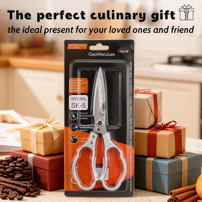 Kitchen Shears & kitchen scissors All Purpose | kitchen gadgets-Heavy Duty Stainless Steel Meat Poultry Food Scissors, Dishwasher Safe for Home and Kitchen Essentials, Utensils, Gadgets, Accessories