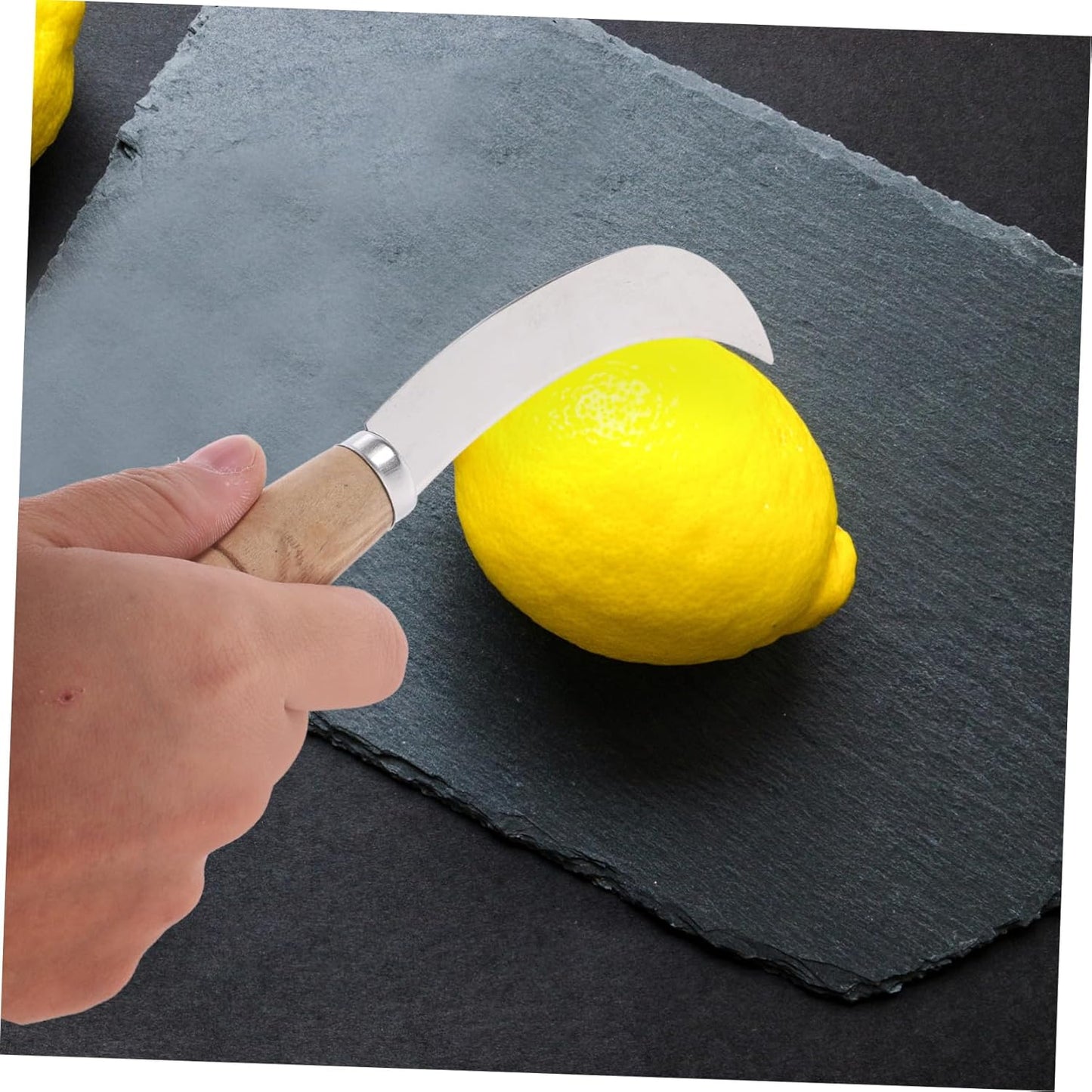 BESTOYARD Curved Pineapple Knife Stainless Steel Fruit Cutter for Peeling Coring and Carving Pineapple Jackfruit and Banana Small Sickle Knife for Kitchen Restaurant 7.08 in