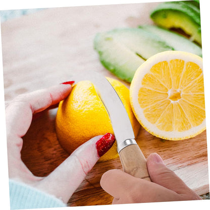 BESTOYARD Curved Pineapple Knife Stainless Steel Fruit Cutter for Peeling Coring and Carving Pineapple Jackfruit and Banana Small Sickle Knife for Kitchen Restaurant 7.08 in