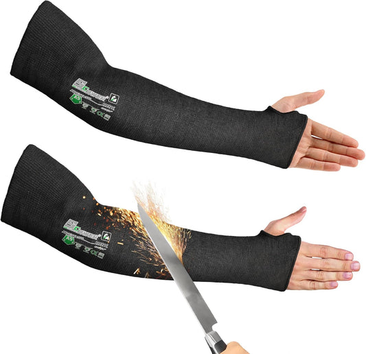 ANSI A9 Cut Resistant Arm Sleeves PM916, 18in 2-Ply Construction Flame Resistant Welding Sleeves