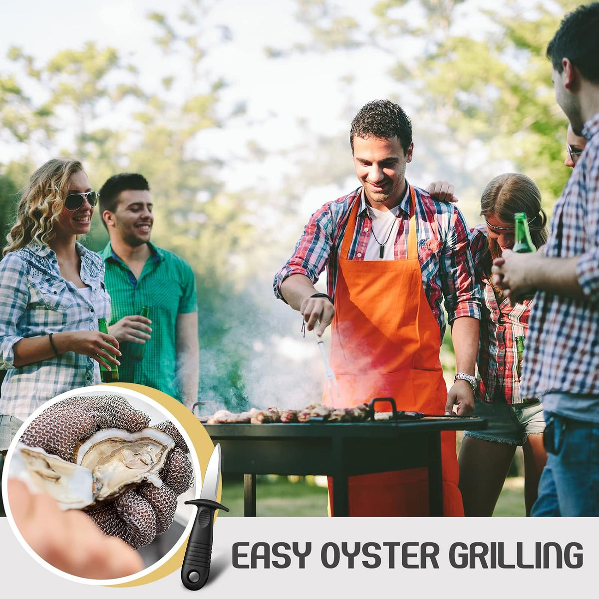 30 Pcs Oyster Shucking Knife Stainless Steel Shucker Oyster Opener with Non Slip Handle for Clam Crab Kitchen Shrimp Shellfish Seafood Tools, 5.79 Inch(Black)