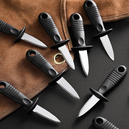 30 Pcs Oyster Shucking Knife Stainless Steel Shucker Oyster Opener with Non Slip Handle for Clam Crab Kitchen Shrimp Shellfish Seafood Tools, 5.79 Inch(Black)