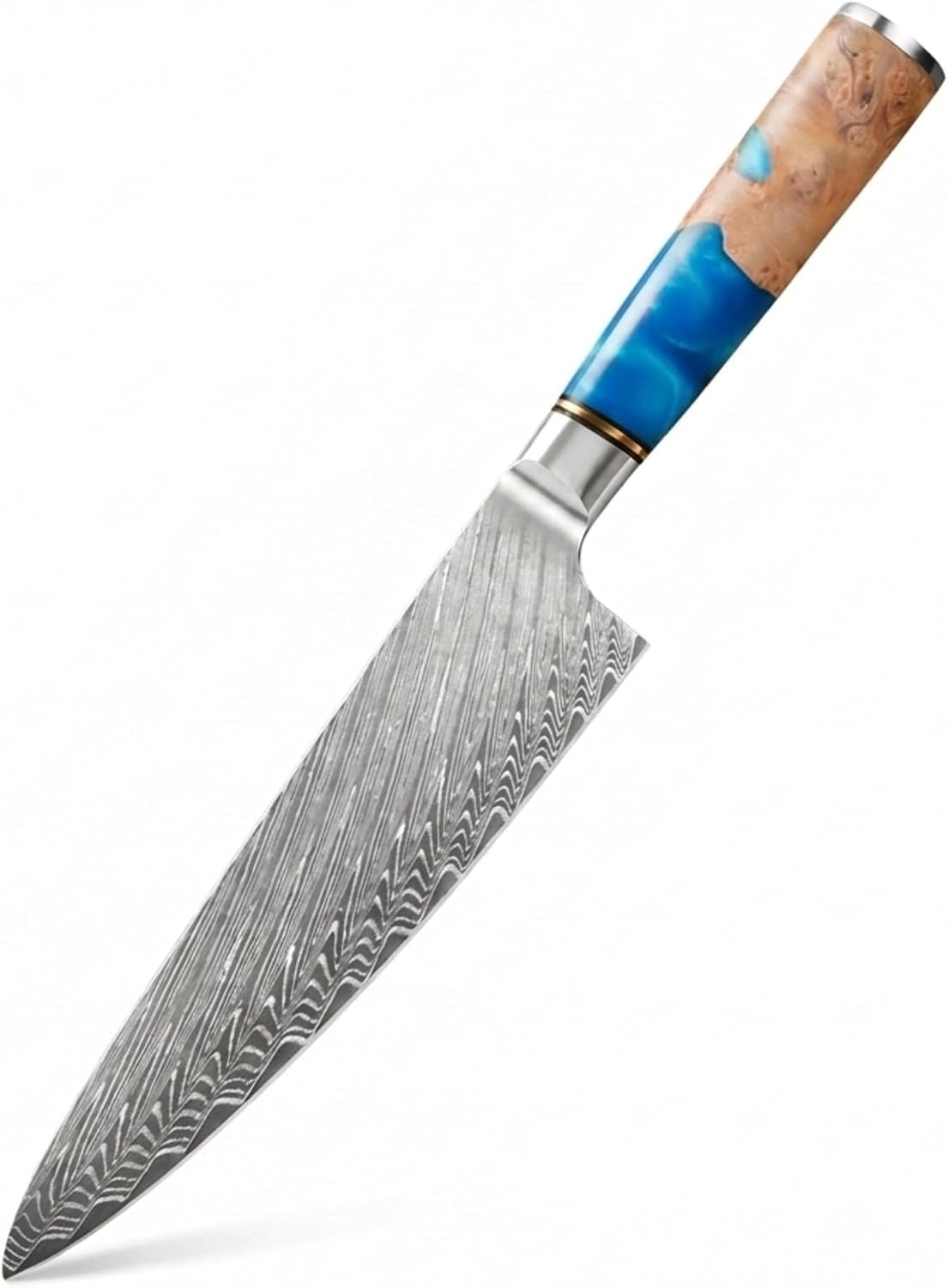 Tidal Blue - 7" Nakiri Knife - Damascus