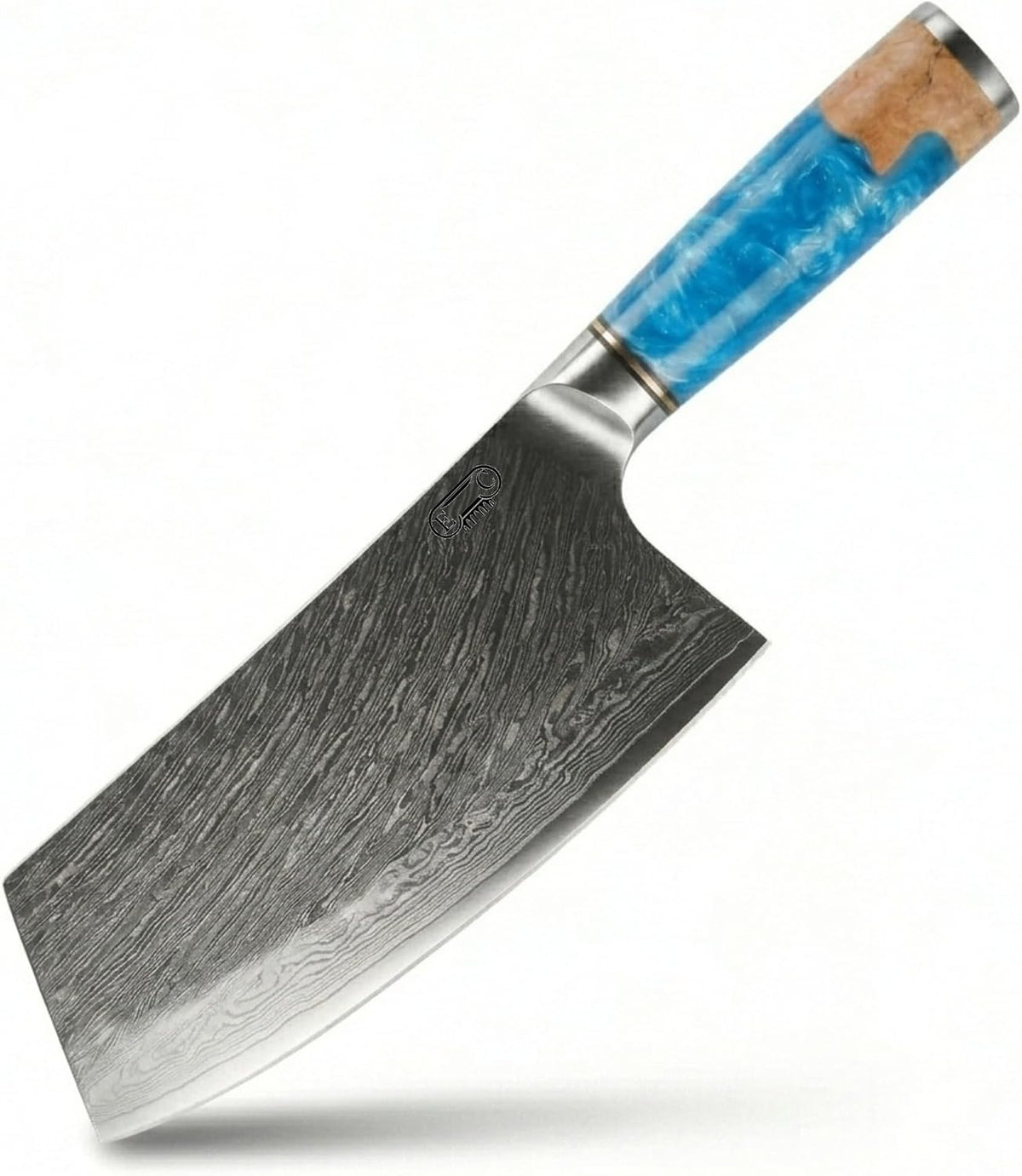 Tidal Blue - 7" Nakiri Knife - Damascus
