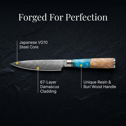 Tidal Blue - 7" Nakiri Knife - Damascus