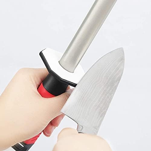 10.6 in Diamond Coated Carbon Steel Knife Sharpening Honing Rod | For kitchen and hunting knives. Diamond coated carbon steel rod for consistent, reliable sharpening and honing every time.