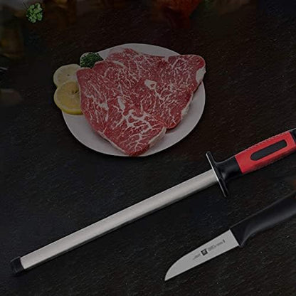 10.6 in Diamond Coated Carbon Steel Knife Sharpening Honing Rod | For kitchen and hunting knives. Diamond coated carbon steel rod for consistent, reliable sharpening and honing every time.