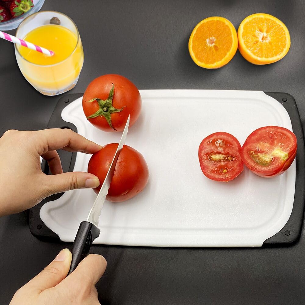 5" Serrated Tomato Knife with Non-slip Handle - German Steel Blade Tomato Slicer| Ultra-Sharp Stainless Steel Kitchen Knife for Slicing Tomatoes, Onions & Soft Fruits | Dishwasher Safe