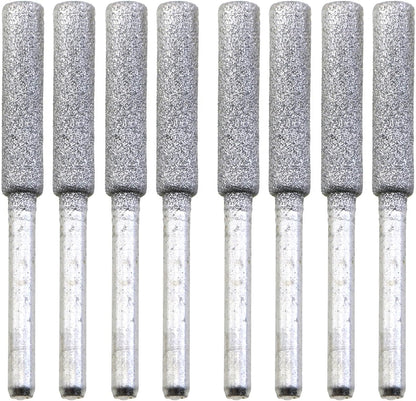 8-Piece Diamond Chainsaw Sharpener Set 3/16" Titanium Coated Sharpening Stones High Hardness Diamond Grinding Wheels for Electric Chainsaw Sharpener (3/16"/4.8mm)