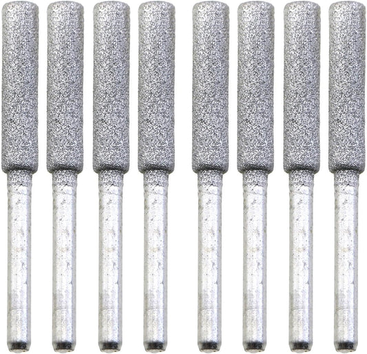 8-Piece Diamond Chainsaw Sharpener Set 3/16" Titanium Coated Sharpening Stones High Hardness Diamond Grinding Wheels for Electric Chainsaw Sharpener (3/16"/4.8mm)