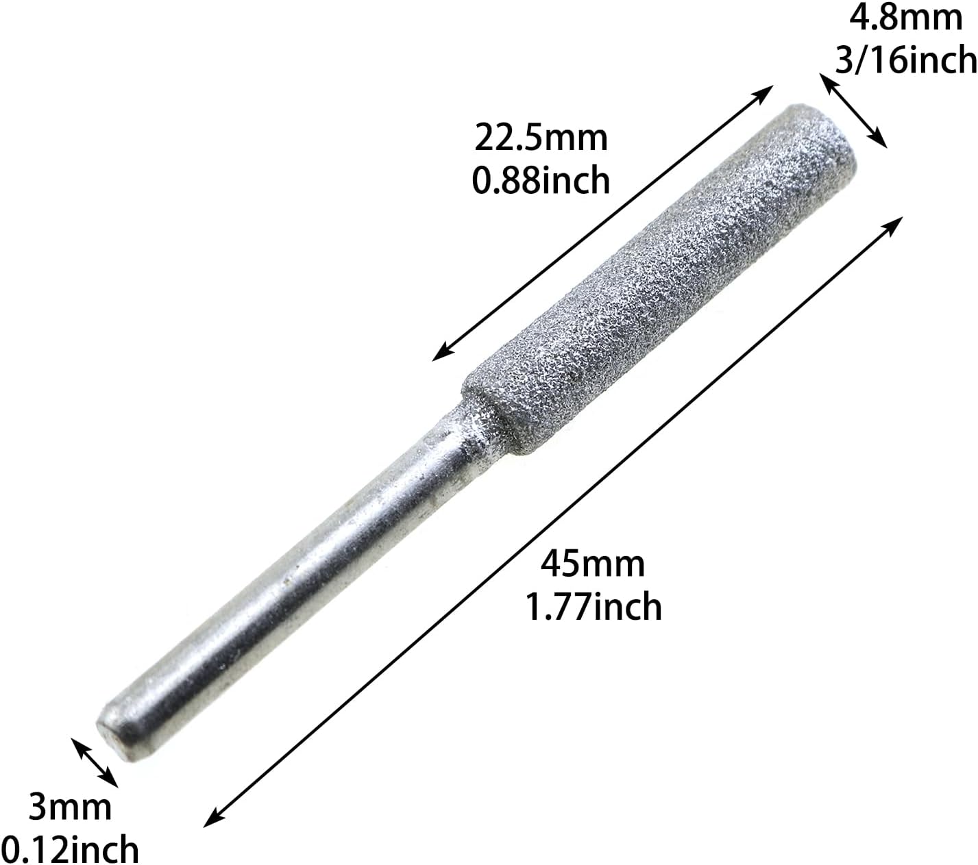 8-Piece Diamond Chainsaw Sharpener Set 3/16" Titanium Coated Sharpening Stones High Hardness Diamond Grinding Wheels for Electric Chainsaw Sharpener (3/16"/4.8mm)