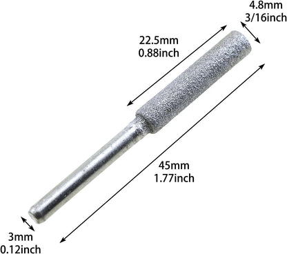 8-Piece Diamond Chainsaw Sharpener Set 3/16" Titanium Coated Sharpening Stones High Hardness Diamond Grinding Wheels for Electric Chainsaw Sharpener (3/16"/4.8mm)