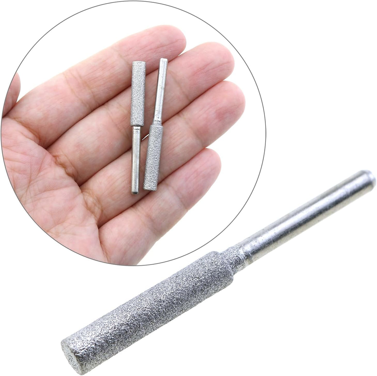 8-Piece Diamond Chainsaw Sharpener Set 3/16" Titanium Coated Sharpening Stones High Hardness Diamond Grinding Wheels for Electric Chainsaw Sharpener (3/16"/4.8mm)