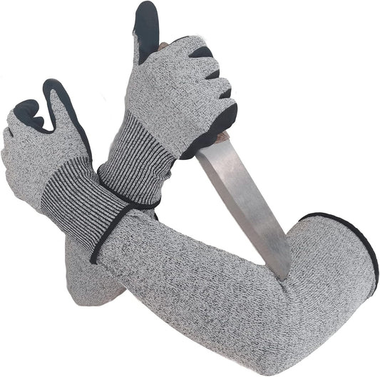Cut Resistant Nitrile Gloves and Sleeves with EN388 Level 5 Protection