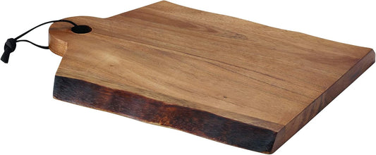 Rachael Ray Pantryware Wood Cutting Board With Handle/ Wood Serving Board With Handle - 14 Inch x 11 Inch, Brown