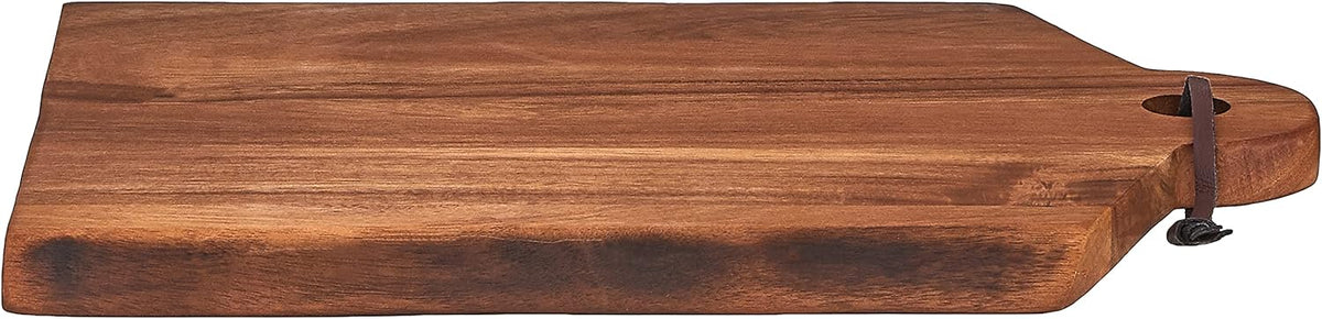 Rachael Ray Pantryware Wood Cutting Board With Handle/ Wood Serving Board With Handle - 14 Inch x 11 Inch, Brown