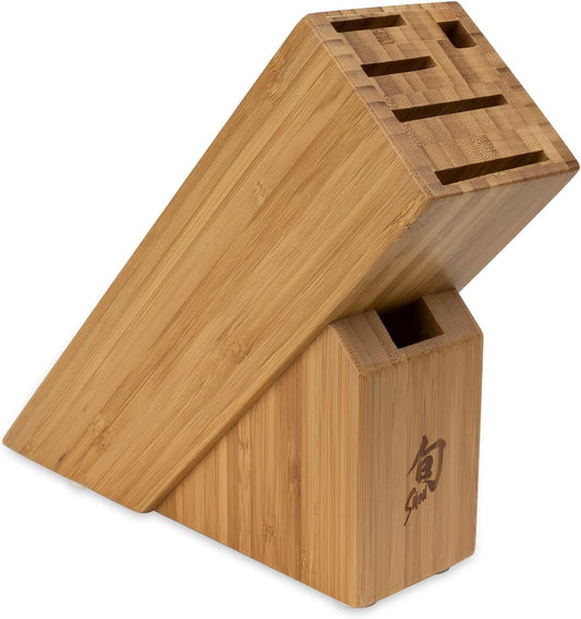 Slimline Knife Block, 6-Slot | Knife Holder, Made from Genuine Bamboo, Kitchen Storage