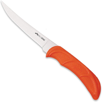 5" Wild Game Boning Knife - Fixed Blade for Processing Game and Fish with Rubberized Nonslip TPR Handle