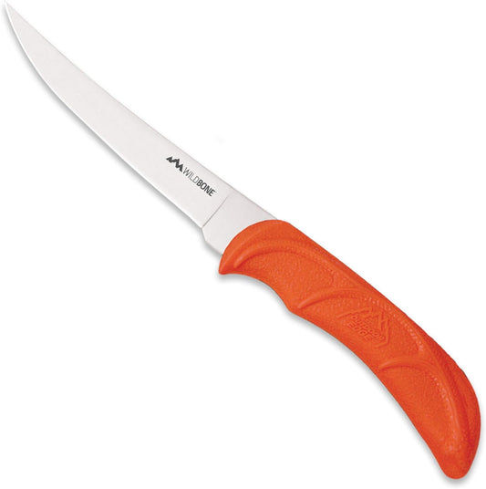 5" Wild Game Boning Knife - Fixed Blade for Processing Game and Fish with Rubberized Nonslip TPR Handle
