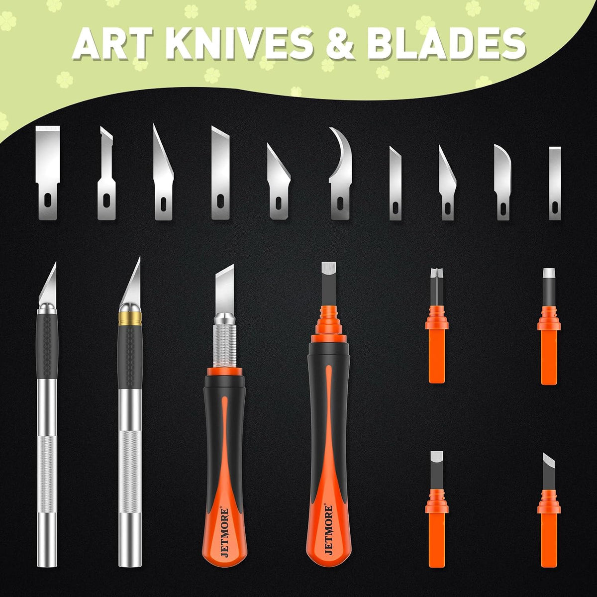 16 Pcs Exacto Knife, Craft Knives with 13 SK5 Steel Blades for Art