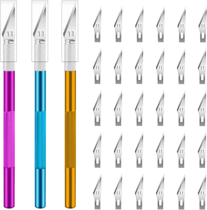 16 Pcs Exacto Knife, Craft Knives with 13 SK5 Steel Blades for Art