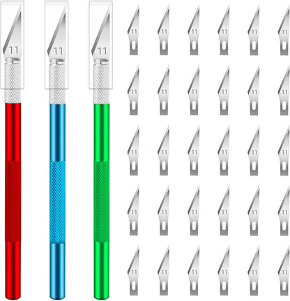 16 Pcs Exacto Knife, Craft Knives with 13 SK5 Steel Blades for Art