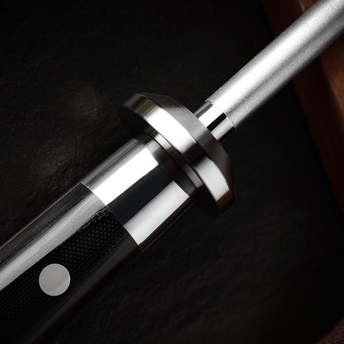 Seido Shujin 10 Inch Diamond-Coated Knife Sharpening Rod, G10 Handle | Diamond-coated sharpening rod with ergonomic G10 handle for quick edge maintenance, honing, and kitchen knife care.