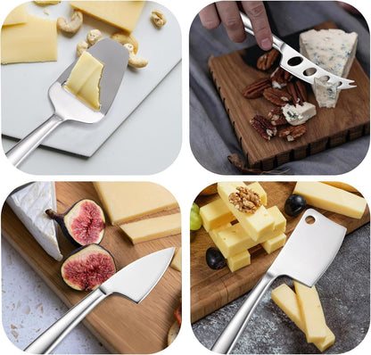 Copper Cheese Knives Set 7 Pieces Stainless Steel Kitchenware Utensils Gadgets 7 Pieces Cheese Knife,Cheese Spreader,Cheese Forks,Cheese Slicer,Cheese Cutter,Butter Knife