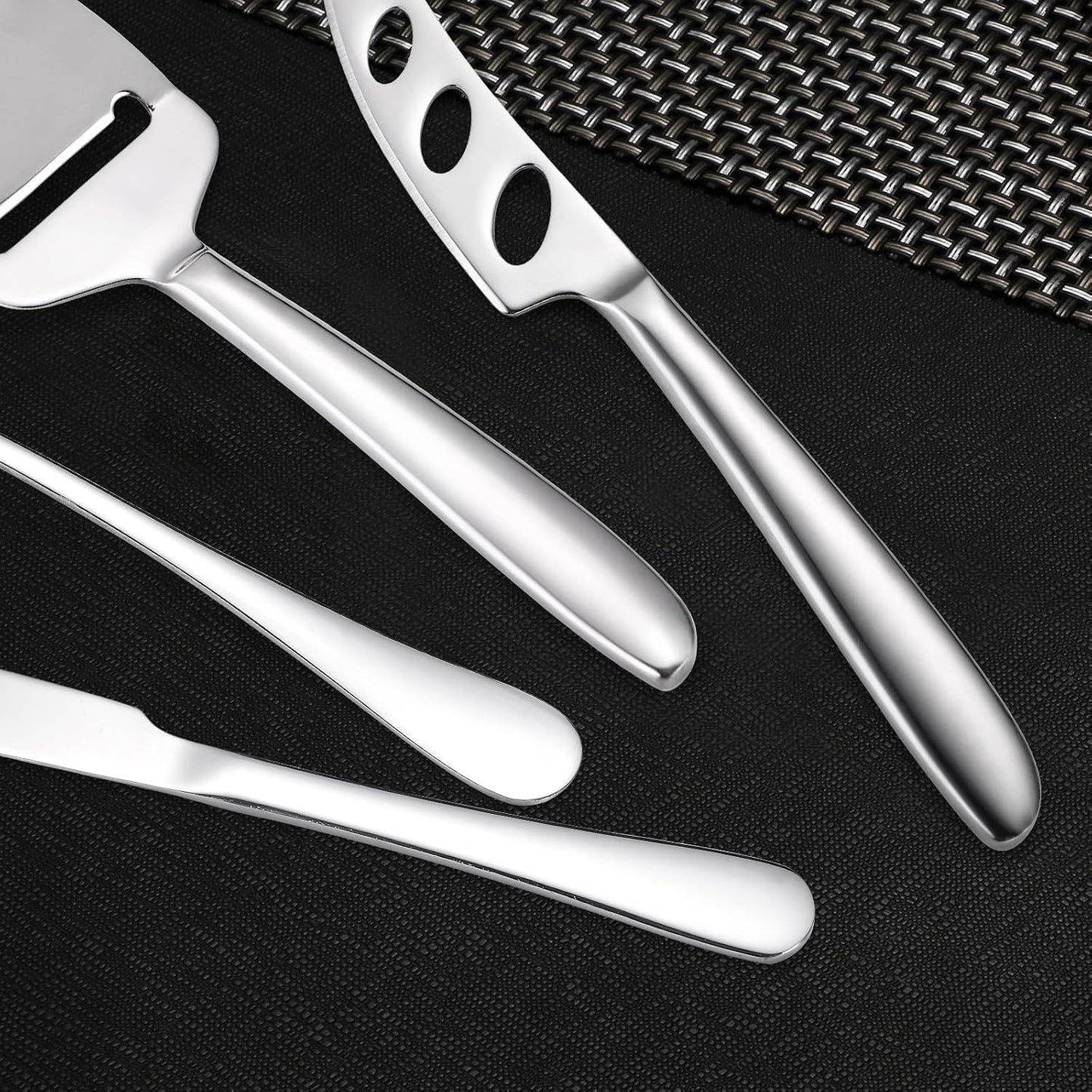 Copper Cheese Knives Set 7 Pieces Stainless Steel Kitchenware Utensils Gadgets 7 Pieces Cheese Knife,Cheese Spreader,Cheese Forks,Cheese Slicer,Cheese Cutter,Butter Knife