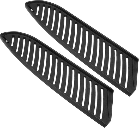 PP Safety Knife Cover Sleeves for 7" Santoku Knife, 2 Pack Knives Edge Guard Blade Protector Universal Knife Sheath for Kitchen Chef Knife, Black