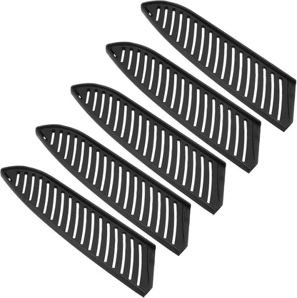 PP Safety Knife Cover Sleeves for 7" Santoku Knife, 2 Pack Knives Edge Guard Blade Protector Universal Knife Sheath for Kitchen Chef Knife, Black