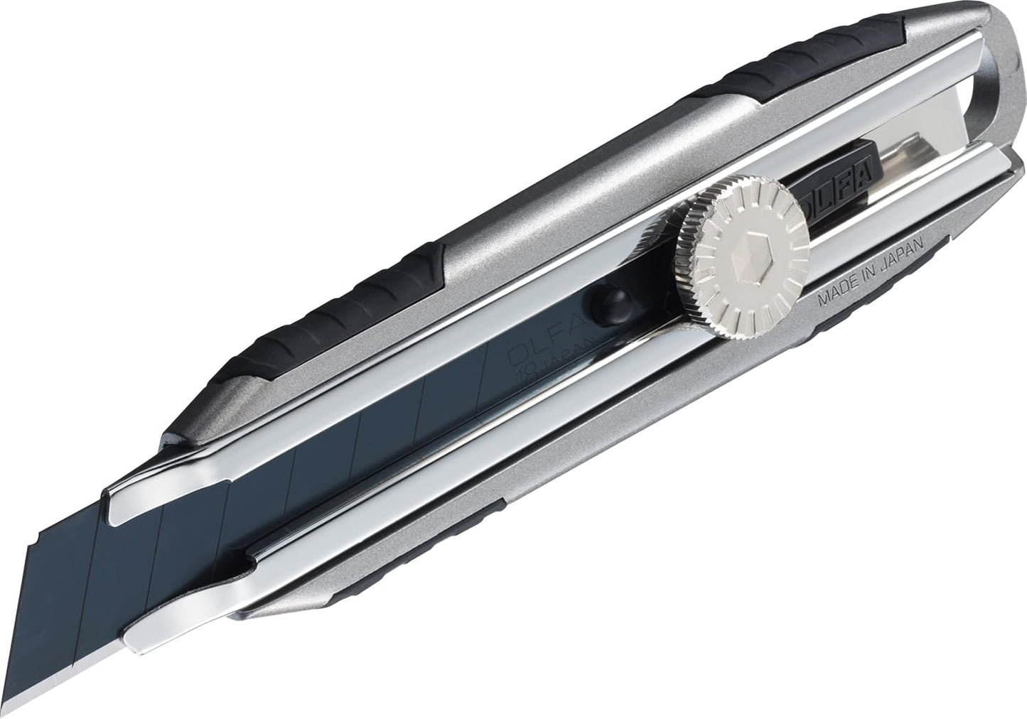 18mm Heavy-Duty Utility Knife (MXP-L) - Multi-Purpose No-Slip Grip Precision Knife w/All Aluminum Handle & Snap-Off Blade, Custom Cutting Depth, Replacement Blades: Any 18mm Blade