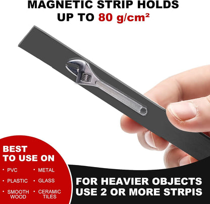 Magnetic Tape, Flexible Magnet Tape Strips Roll (1/2'' Wide x 18 ft Long) with Strong 3M Adhesive Backing, Perfect for DIY, Art Projects, whiteboards & Fridge Organization