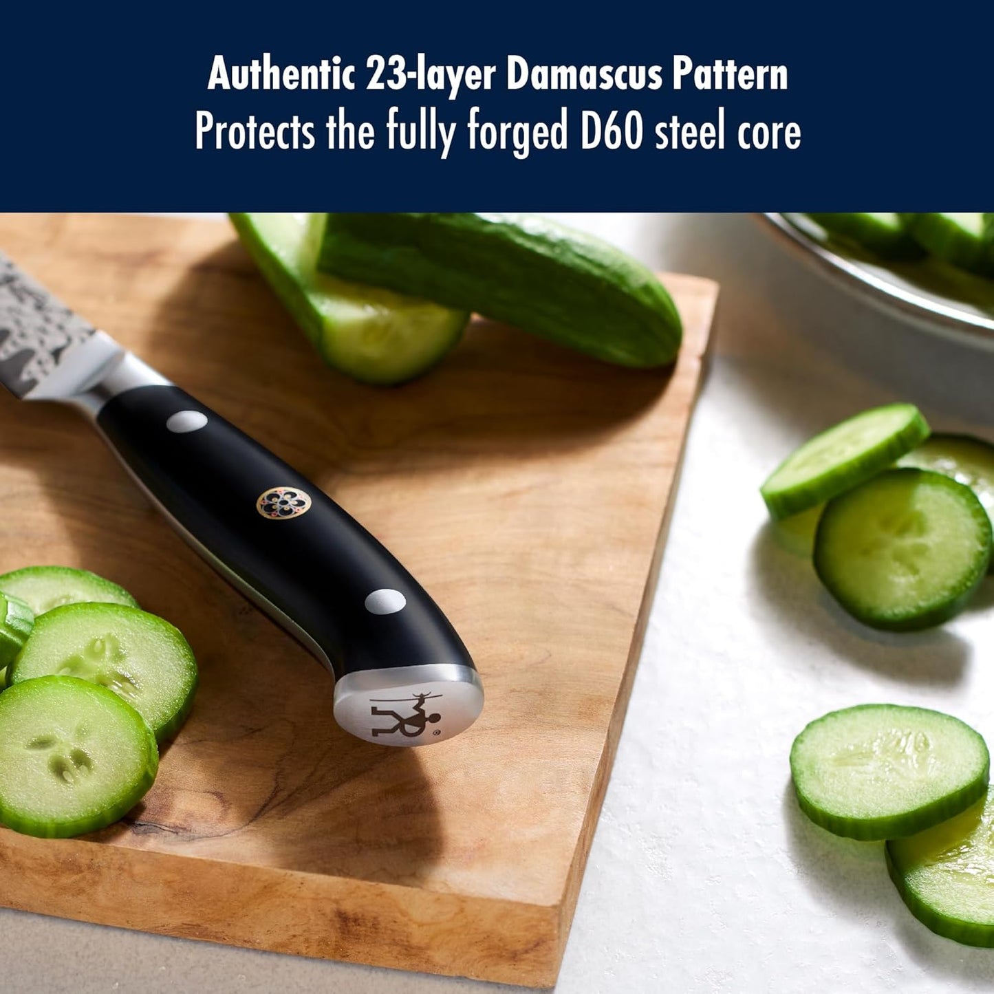 Compass Damascus 5-inch Serrated Utility Knife