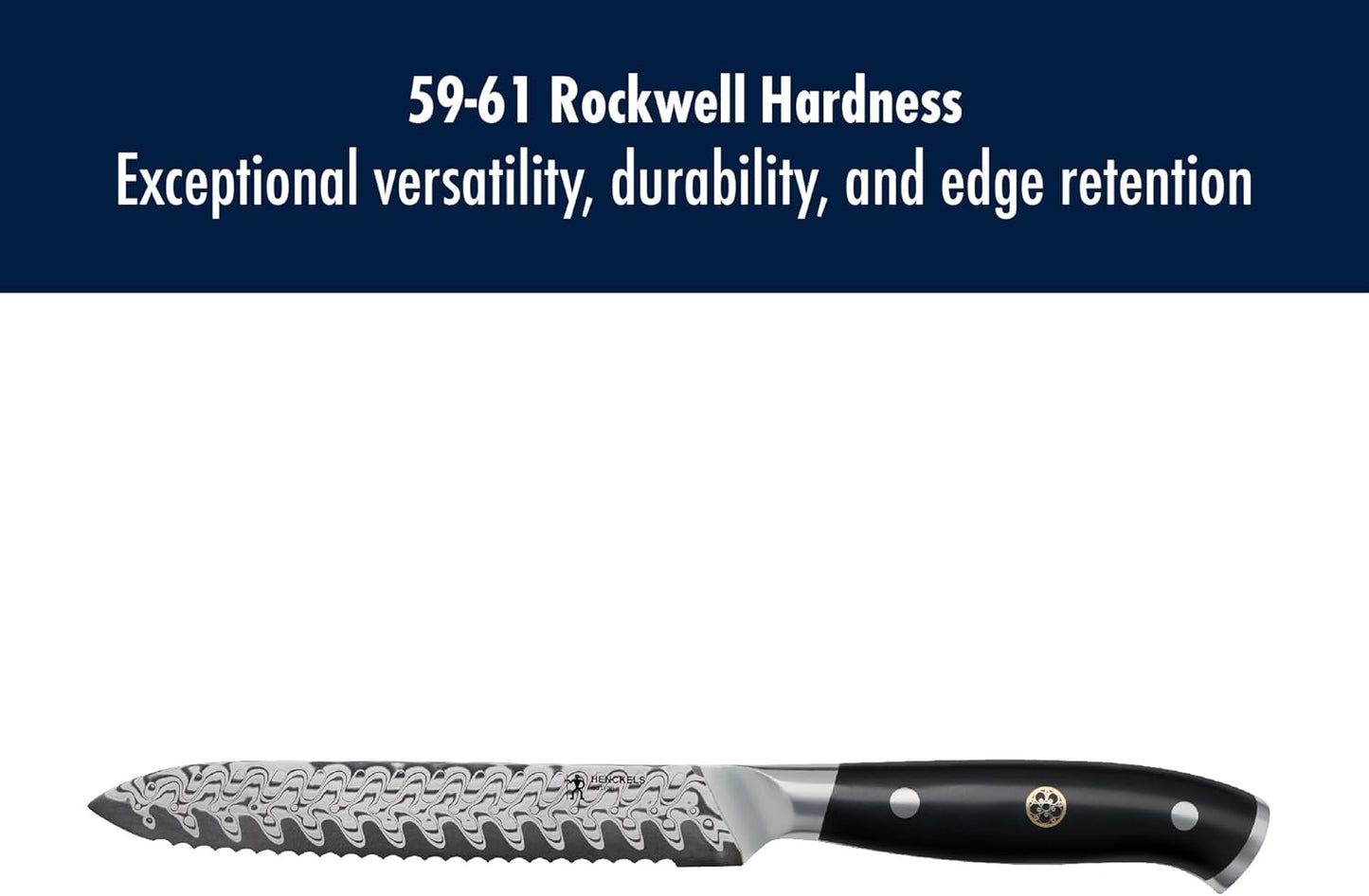 Compass Damascus 5-inch Serrated Utility Knife