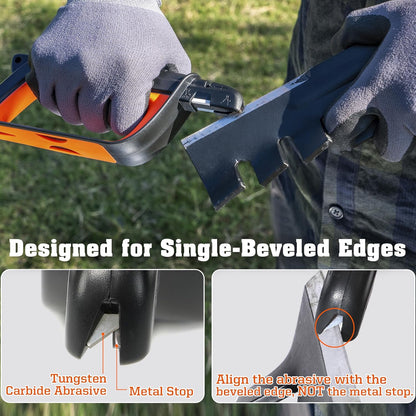 103N All-in-1 Knife Garden Tool Multi-Sharpener for Lawn Mower Blade, Axe, Hatchet, Machete, Pruner, Hedge Shears, Scissors Gifts for Men | Lawn Mower Blade, Axe, Hatchet, Machete, Pruner, Hedge Shears, Scissors, Gardening Sharpening Tool Gifts for Men