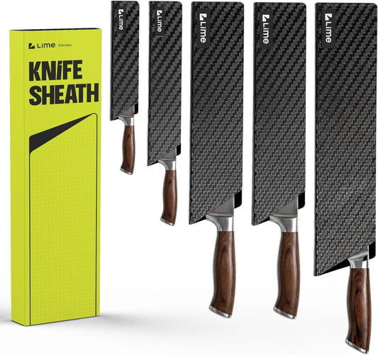 Premium Knife Sheaths for Kitchen Knives 4"-10" Sizes | Universal Knife Edge Guards Set - BPA-Free Knife Cover Guards | Non-toxic and Food Safe (5 Pcs)
