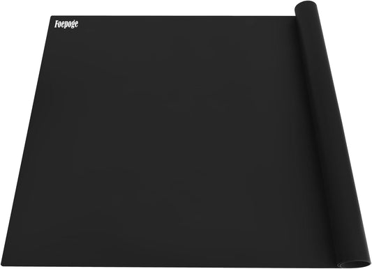 36.2" x 24" Extra Large Silicone Mat for Epoxy Resin, Nonstick Crafts Mats | for Crafts Jewelry Casting, Non-Slip Kitchen Table Placemats for Countertop Protector Heat Resistant Counter, Black