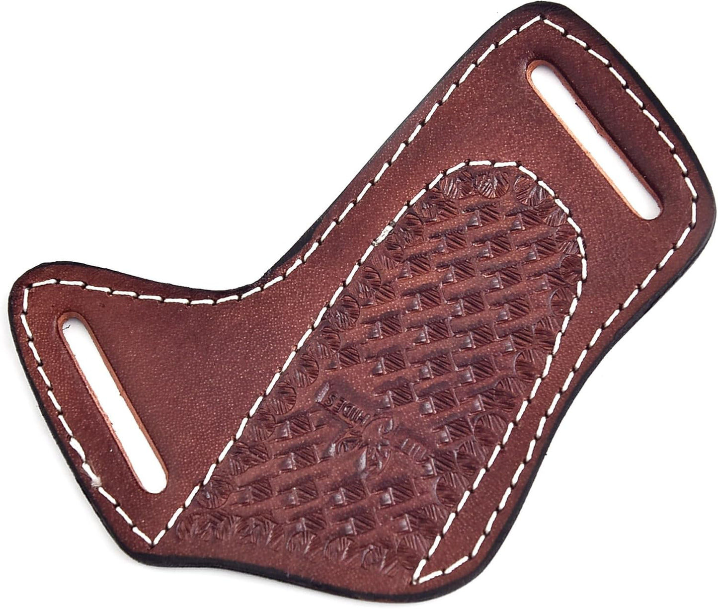 Handmade Leather Knife Sheath for Belt – Compact 4" Pocket Folding Knife Holder, EDC Tools Holster, Durable Carry Case for Everyday Knives, Brown