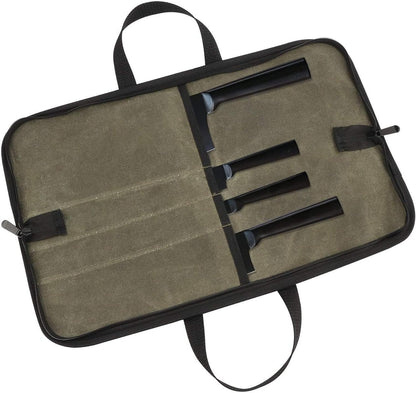 Chef Knife Bag(5 Slots), Knife Case Nylon Kitchen Storage Knife Carrying Pouch Red