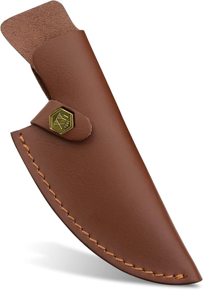Leather Sheath For 6 Inch Boning Knife Edge Guards Blade Protector Cleaver Chef Knives Cover With Loop Belt For Outdoor Camping | Edge Guards Blade Protector, Cleaver Chef Knives Cover, Loop Belt, Outdoor Camping